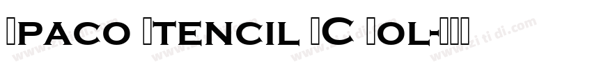 Spaco Stencil SC Bol字体转换